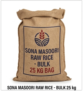 Sona Masoori Raw Rice - Bulk